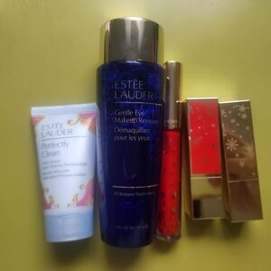 Estee Lauder makeup remover and lip kit